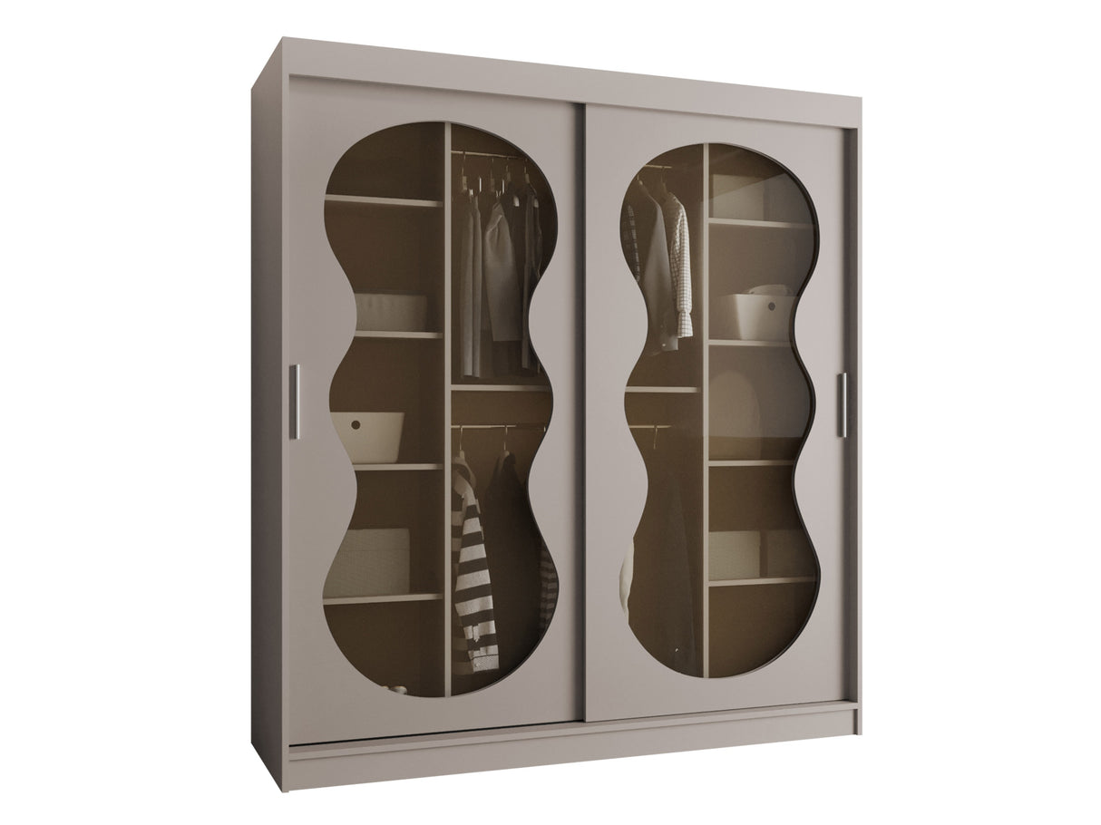 Gardróbszekrény Szafa 180 BAHRAJN 3, Szín: Kasmír, Fiókok: Igen, Led világítás: Nem