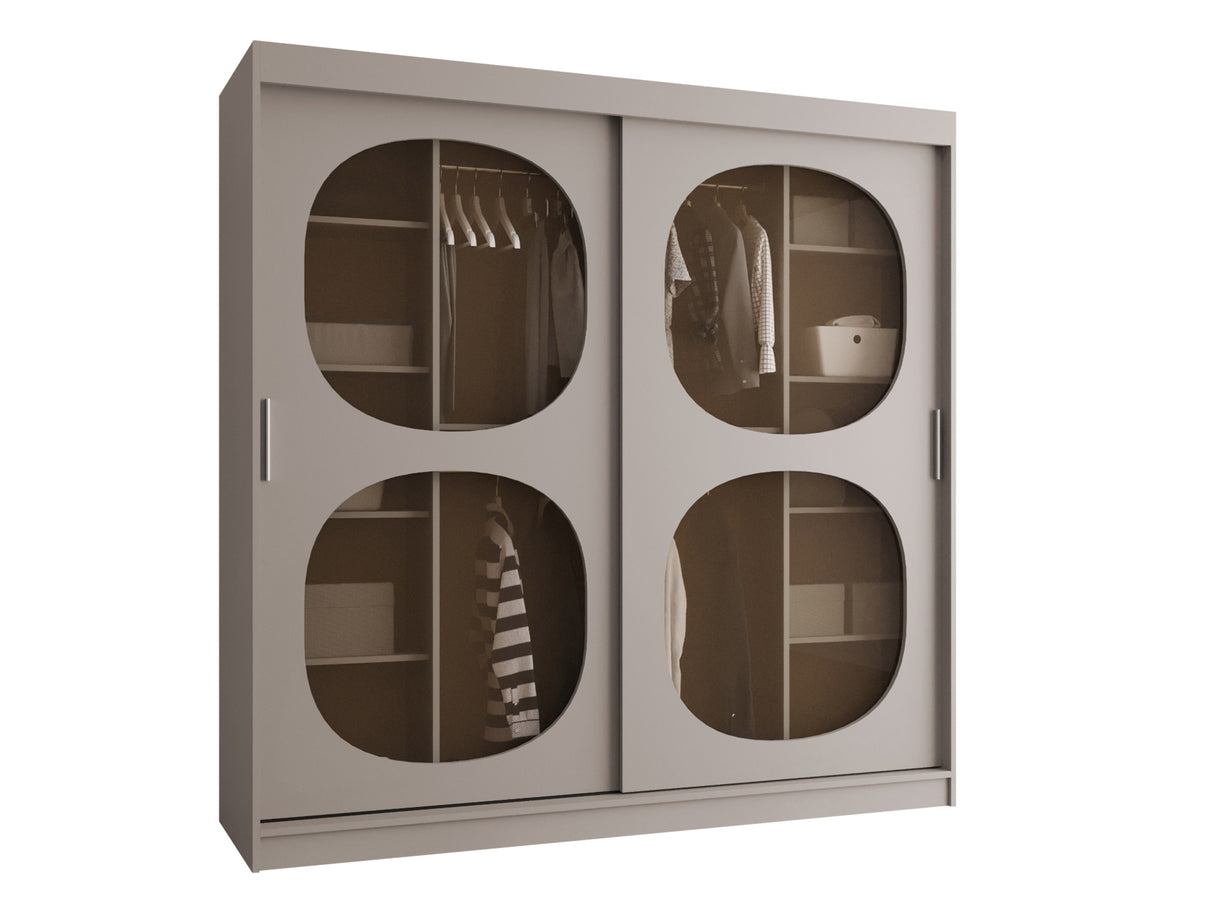 Gardróbszekrény Szafa 200 BAHRAJN 2, Szín: Kasmír, Fiókok: Nem, Led világítás: Nem