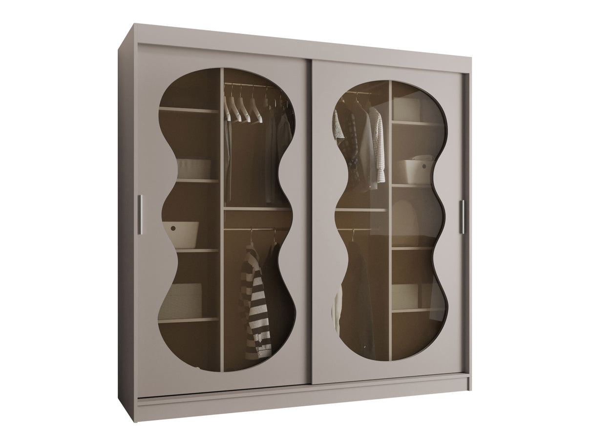 Gardróbszekrény Szafa 200 BAHRAJN 3, Szín: Kasmír, Fiókok: Nem, Led világítás: Nem