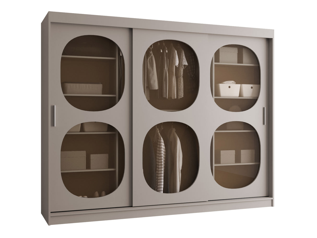 Gardróbszekrény Szafa 250 BAHRAJN 2, Szín: Kasmír, Fiókok: Nem, Led világítás: Nem