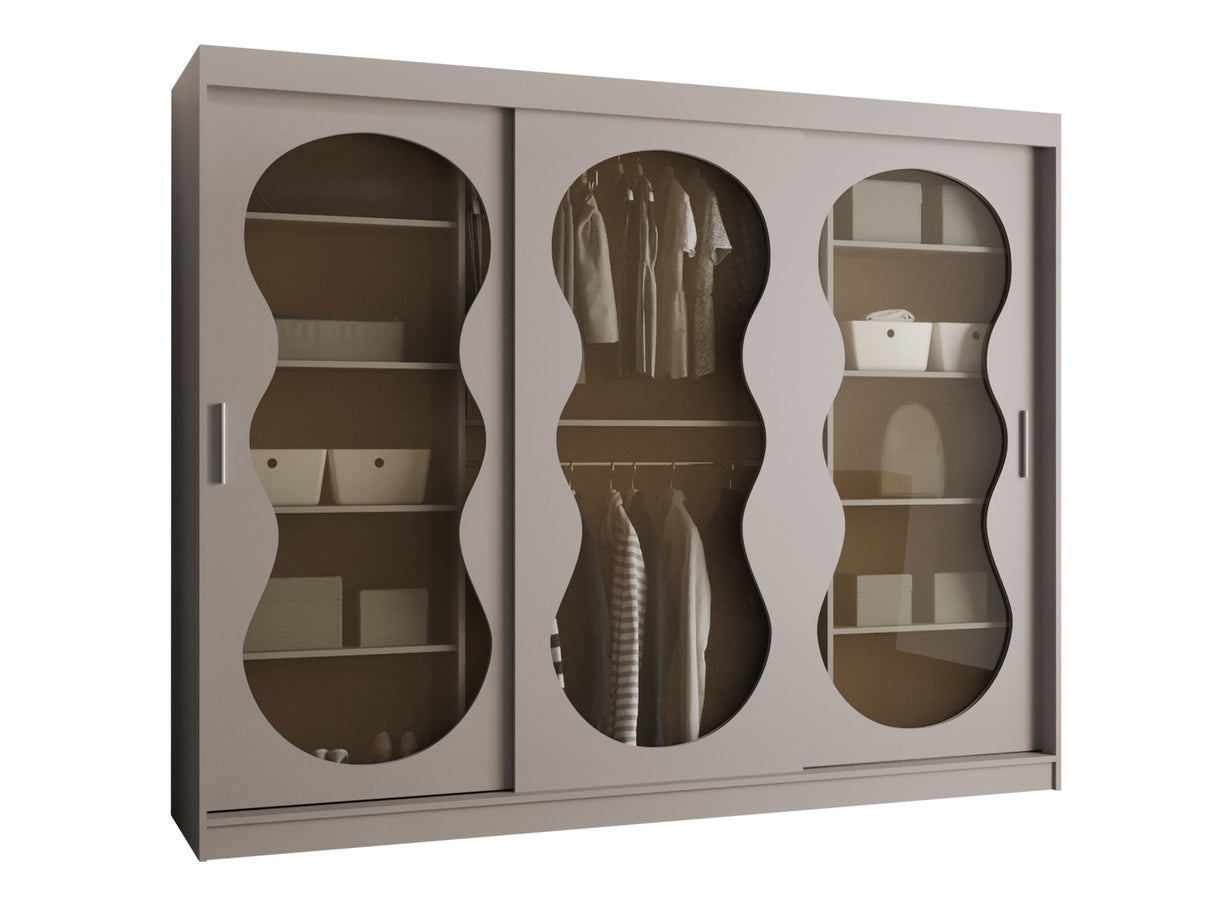 Gardróbszekrény Szafa 250 BAHRAJN 3, Szín: Kasmír, Fiókok: Nem, Led világítás: Nem