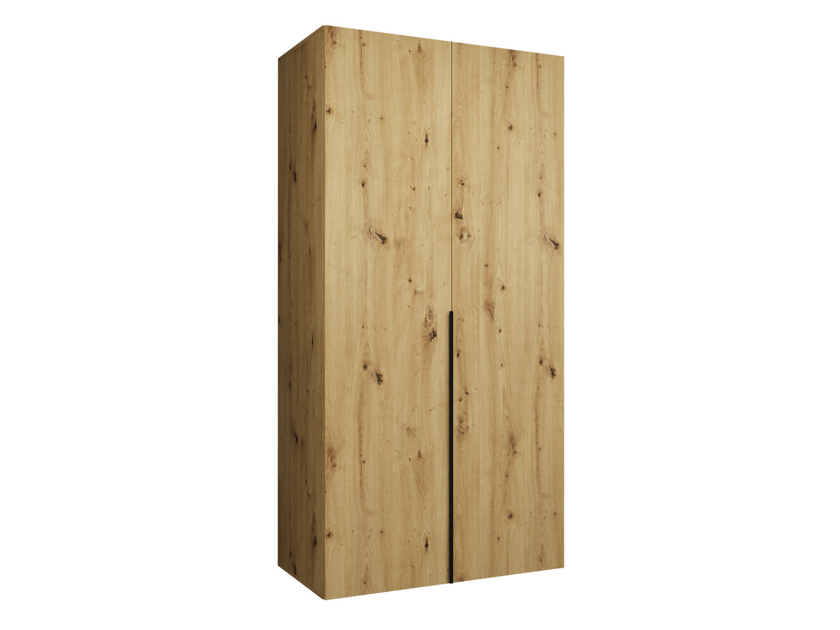 Gardróbszekrény Szafa 100 ALICANTE 1, Szín: Artisan tölgy, Fogantyú színe: Fekete