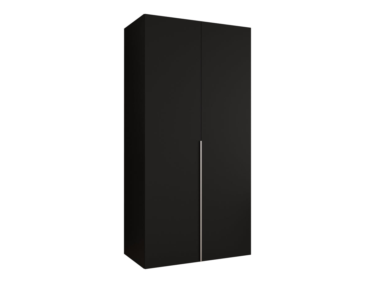 Gardróbszekrény Szafa 100 ALICANTE 1, Szín: Fekete, Fogantyú színe: Kasmír