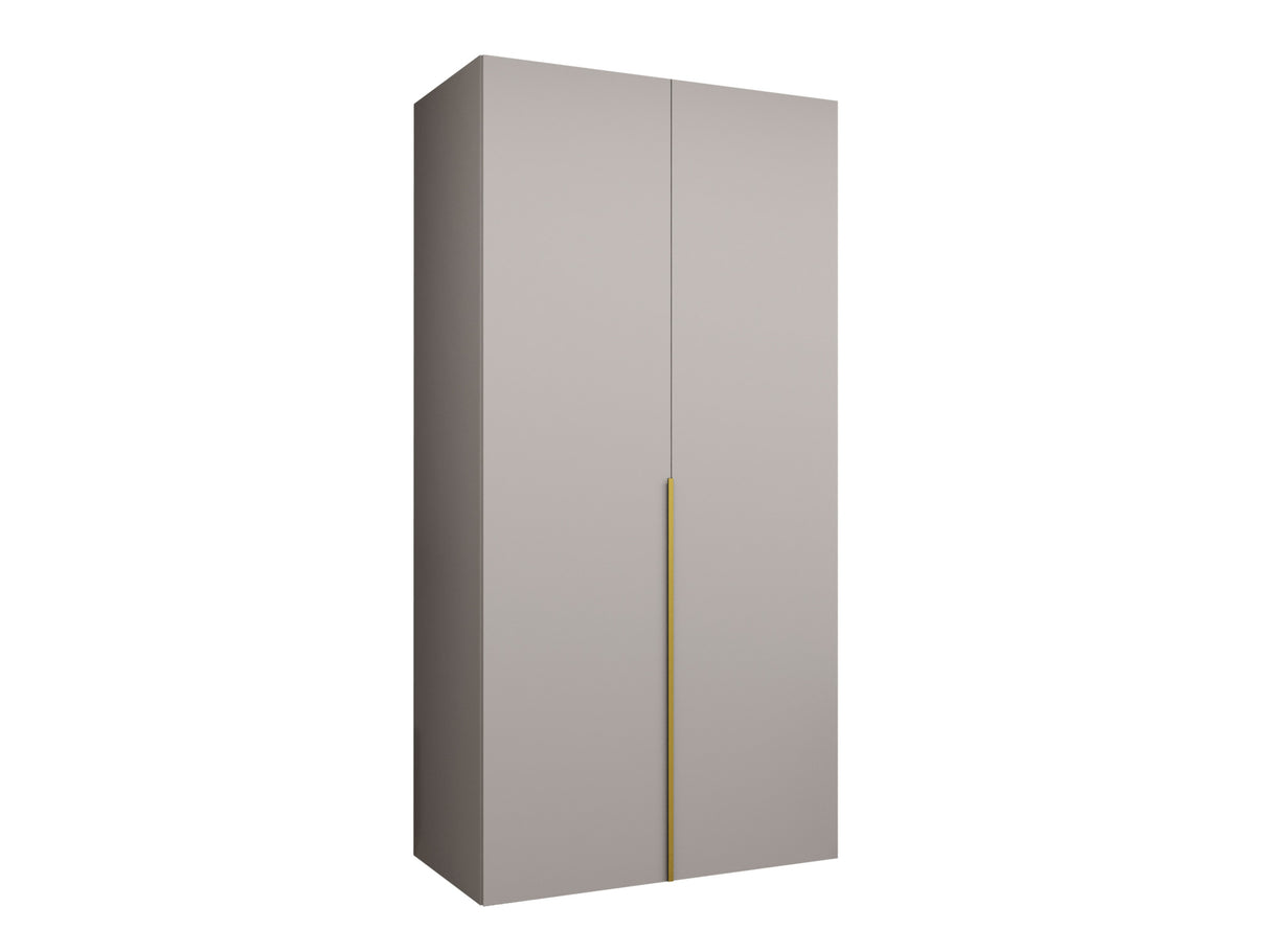 Gardróbszekrény Szafa 100 ALICANTE 1, Szín: Kasmír, Fogantyú színe: Aranysárga