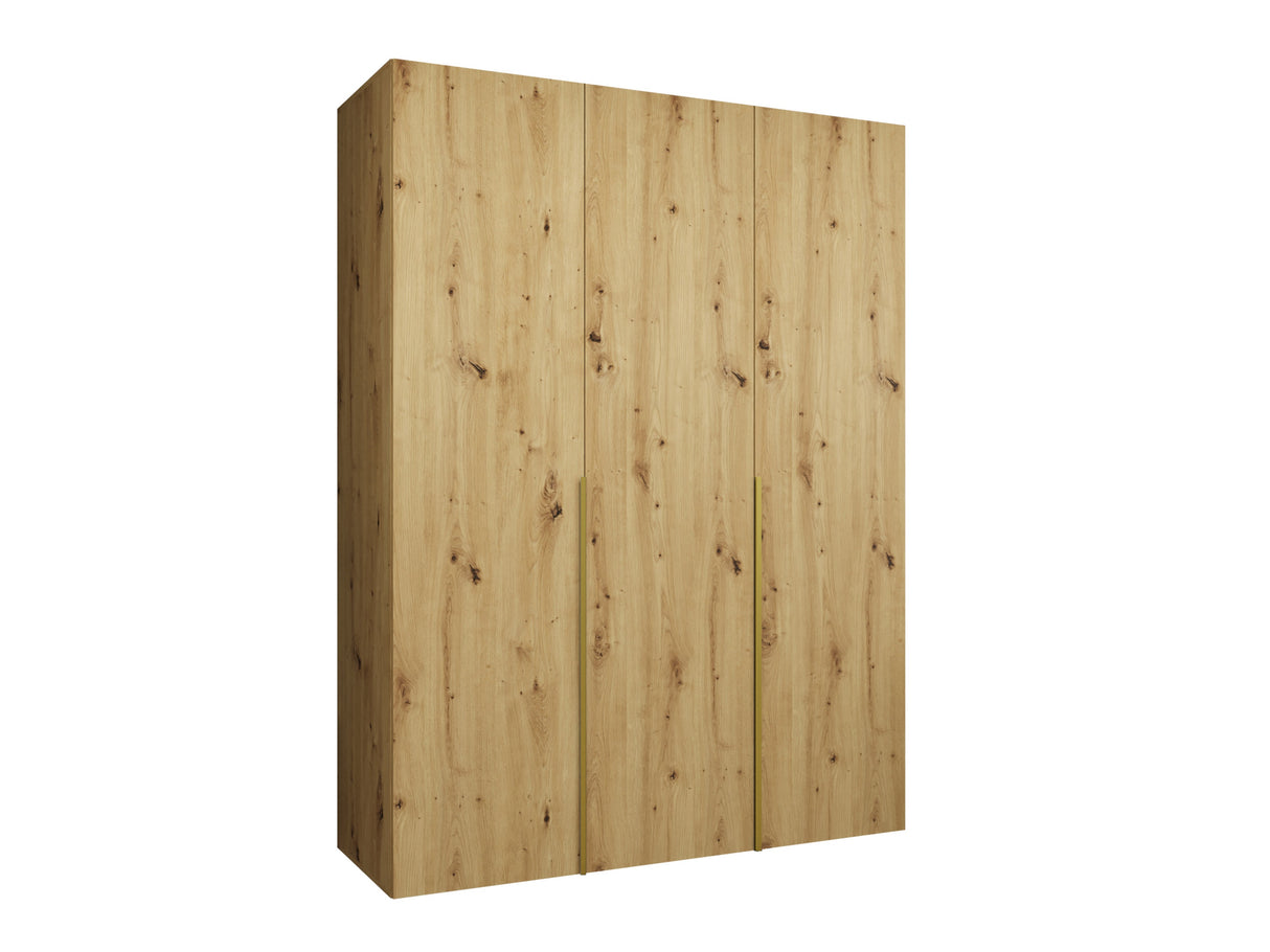 Gardróbszekrény Szafa 150 ALICANTE 1, Szín: Artisan tölgy, Fogantyú színe: Aranysárga