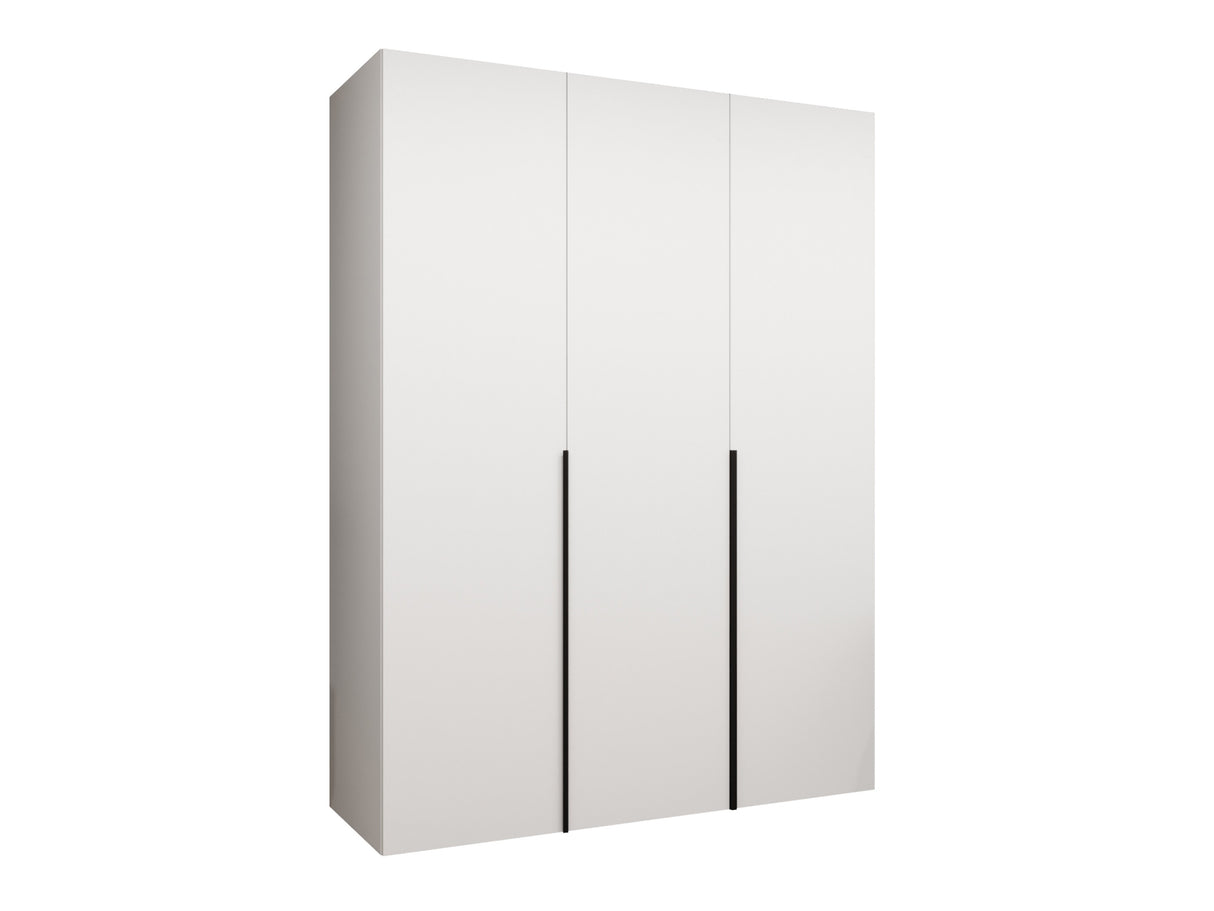 Gardróbszekrény Szafa 150 ALICANTE 1, Szín: Fehér, Fogantyú színe: Fekete