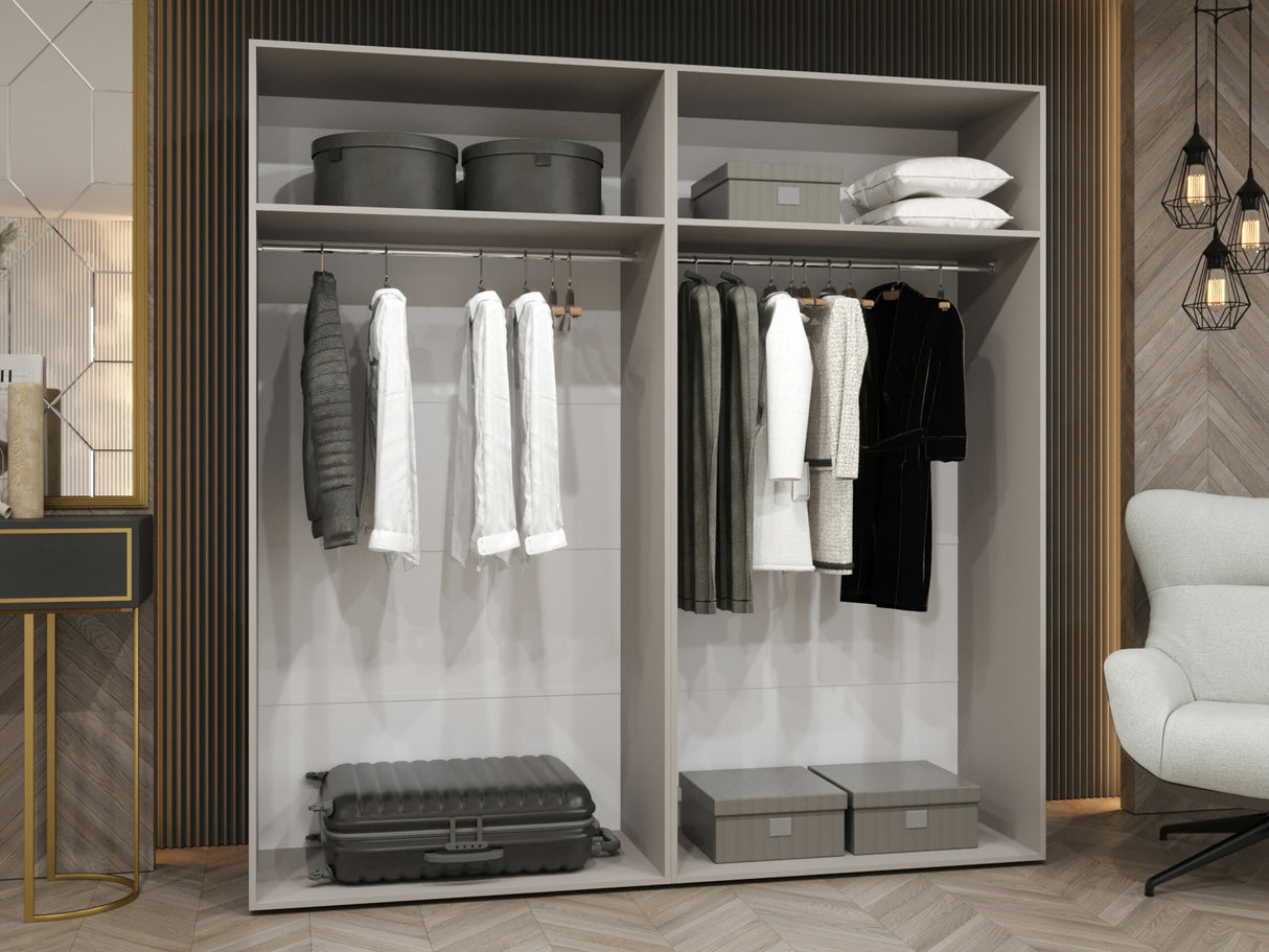 Gardróbszekrény Szafa 200 ALICANTE 1, Szín: Artisan tölgy, Fogantyú színe: Aranysárga