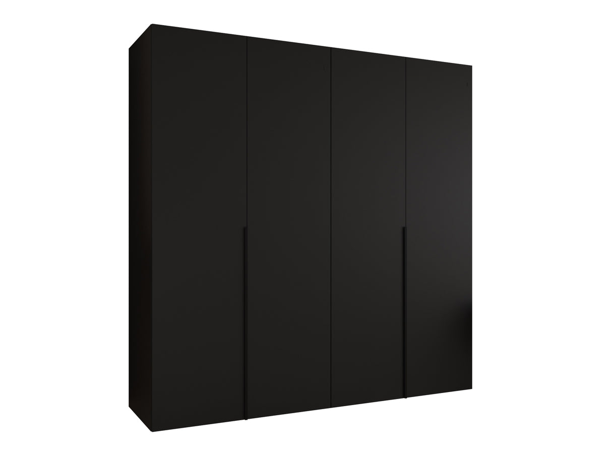 Gardróbszekrény Szafa 200 ALICANTE 1, Szín: Fekete, Fogantyú színe: Fekete