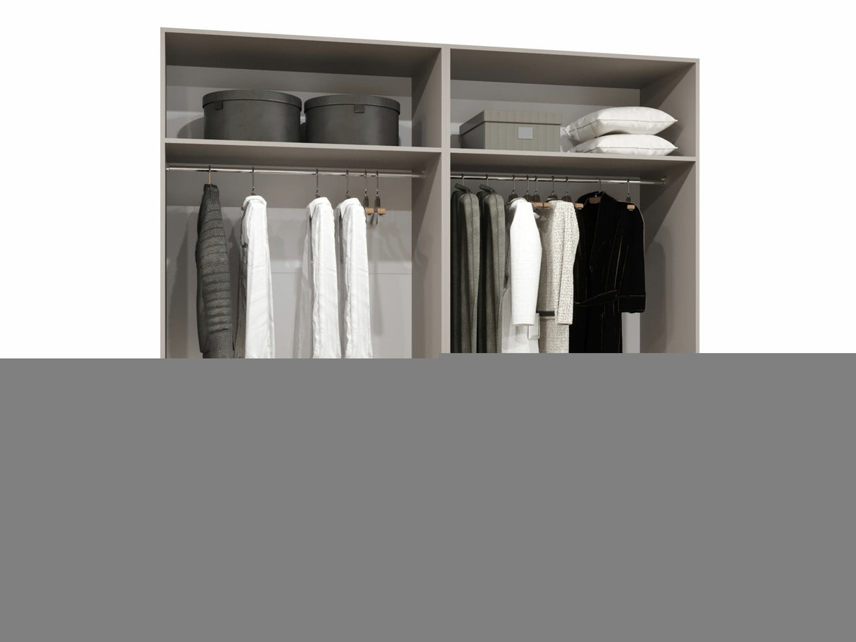 Gardróbszekrény Szafa 200 ALICANTE 1, Szín: Fekete, Fogantyú színe: Fekete