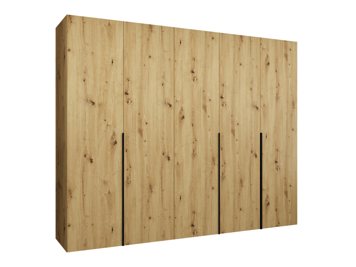 Gardróbszekrény Szafa 250 ALICANTE 1, Szín: Artisan tölgy, Fogantyú színe: Fekete