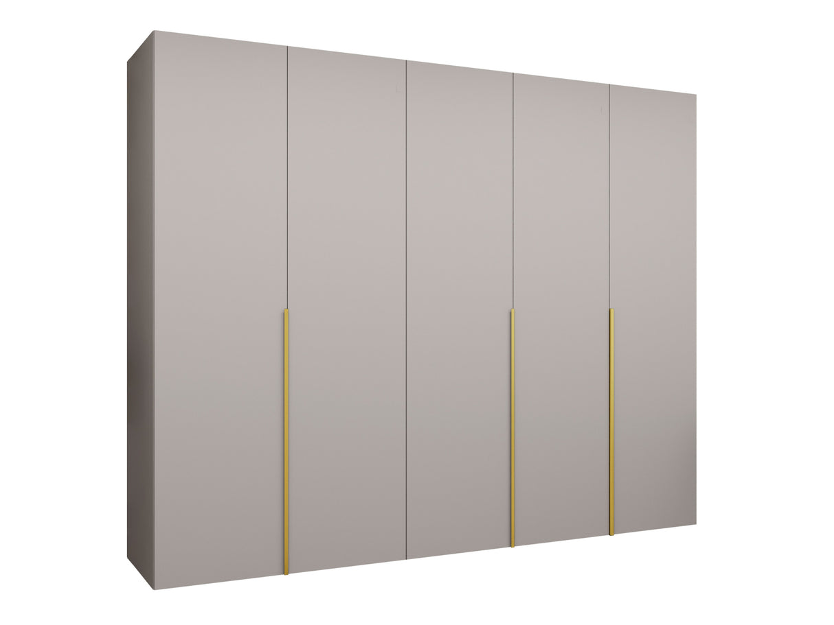 Gardróbszekrény Szafa 250 ALICANTE 1, Szín: Kasmír, Fogantyú színe: Aranysárga