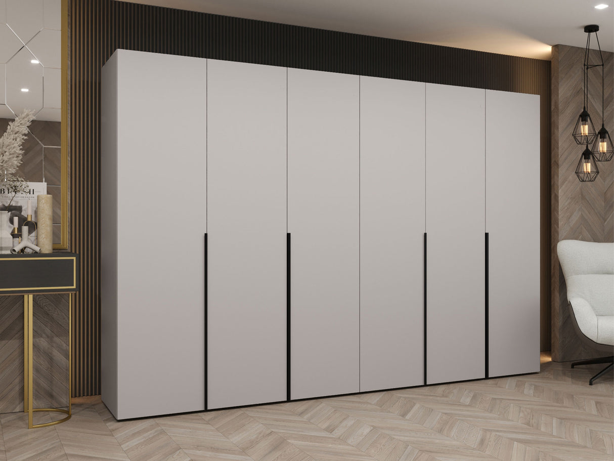 Gardróbszekrény Szafa 300 ALICANTE 1, Szín: Kasmír, Fogantyú színe: Fekete