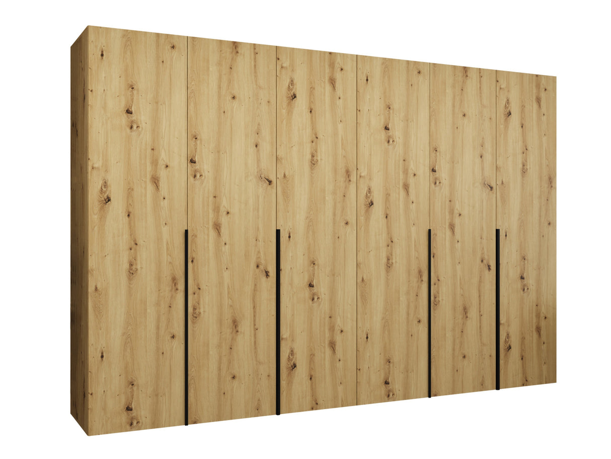 Gardróbszekrény Szafa 300 ALICANTE 1, Szín: Artisan tölgy, Fogantyú színe: Fekete