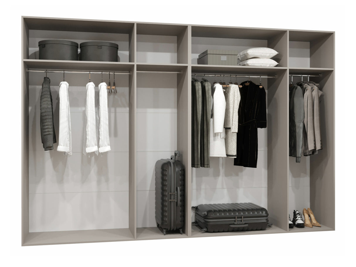 Gardróbszekrény Szafa 300 ALICANTE 1, Szín: Fehér, Fogantyú színe: Fekete