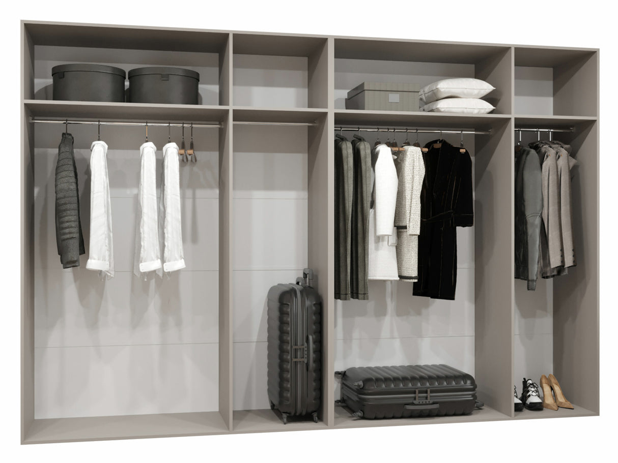 Gardróbszekrény Szafa 300 ALICANTE 1, Szín: Fehér, Fogantyú színe: Kasmír