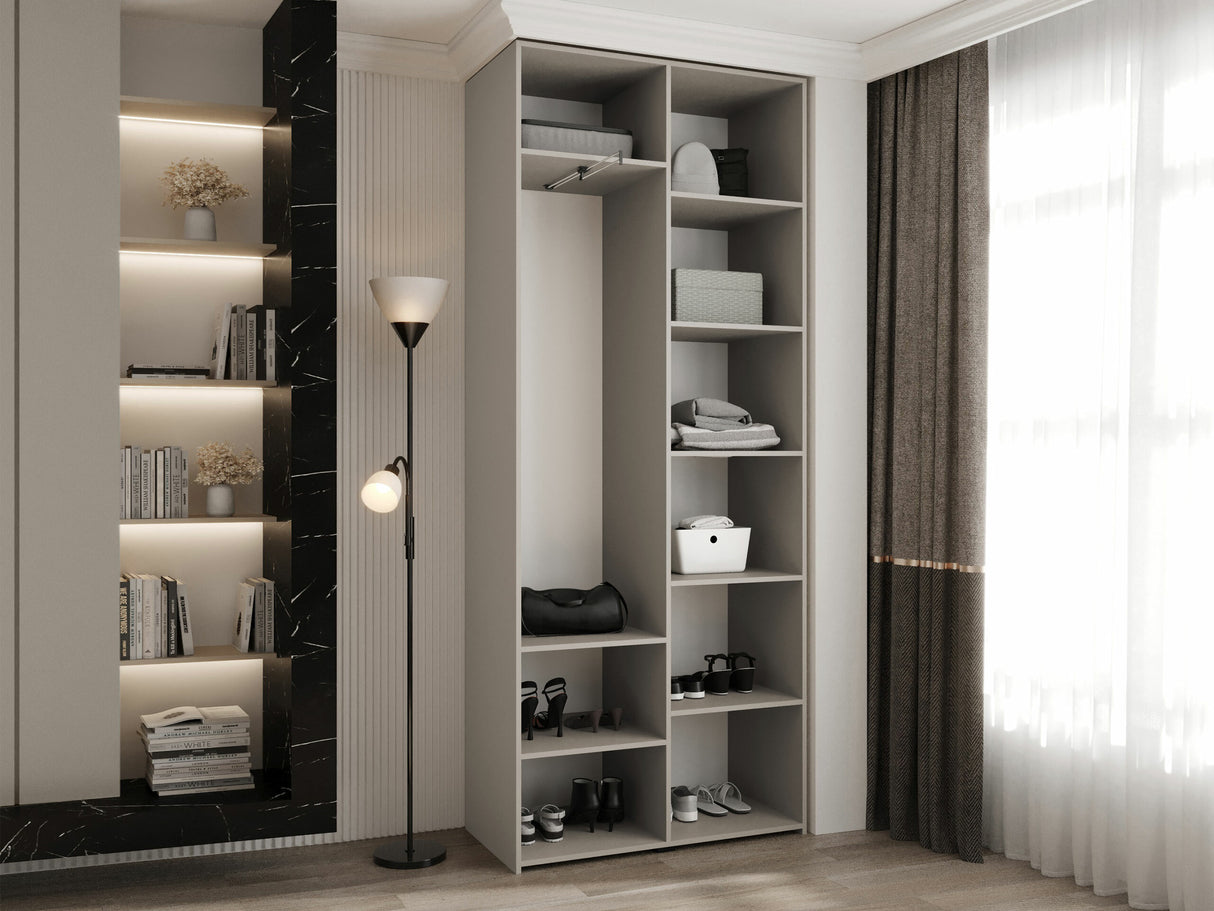 Gardróbszekrény Szafa COMO 1 100 (gł.40), Szín: Fehér, Fogantyú színe: Aranysárga, Szélesség: 100 cm, Mélység: 42 cm