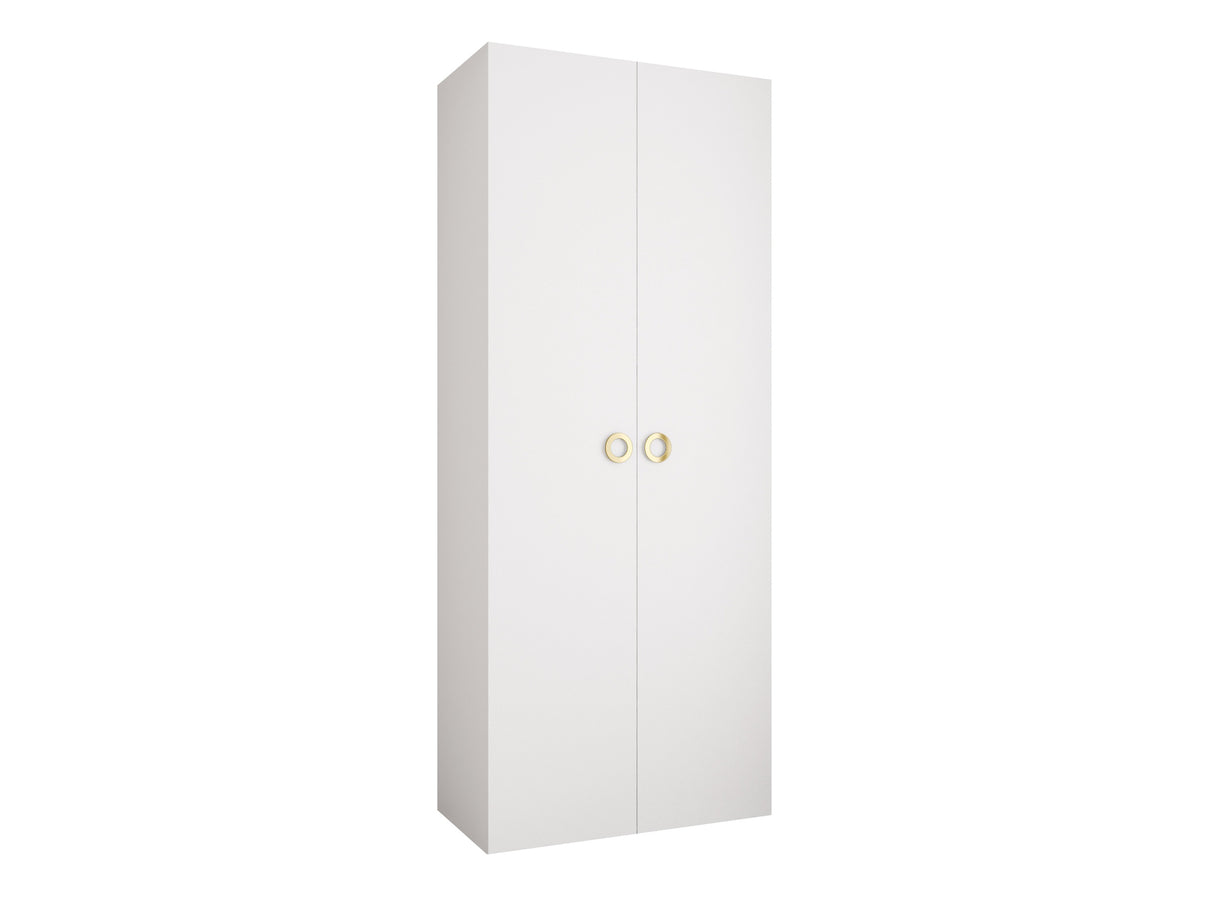 Gardróbszekrény Szafa COMO 1 100 (gł.50), Szín: Fehér, Fogantyú színe: Aranysárga, Szélesség: 100 cm, Mélység: 52 cm