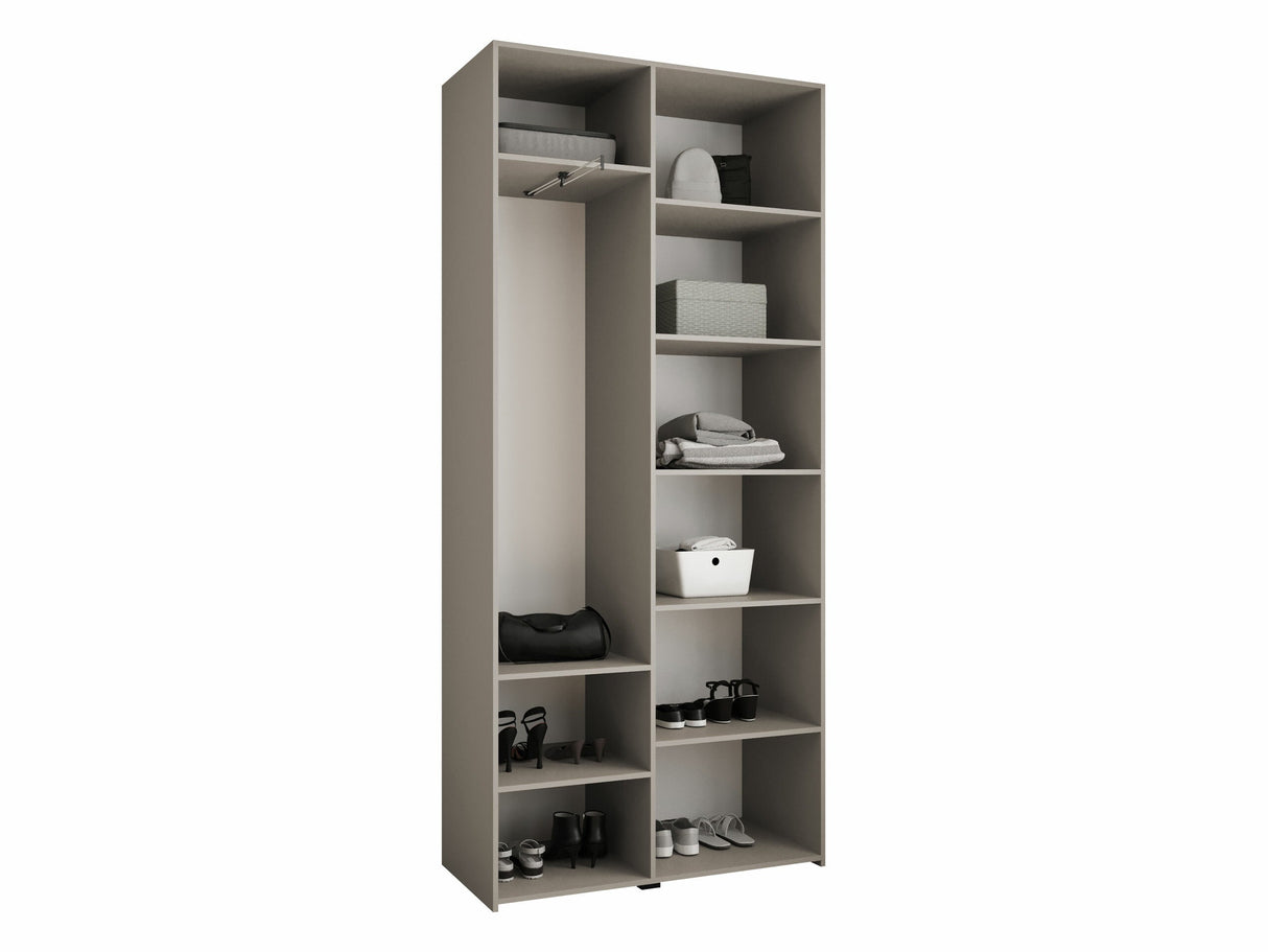 Gardróbszekrény Szafa COMO 1 110 (gł.40), Szín: Fehér, Fogantyú színe: Fekete, Szélesség: 110 cm, Mélység: 42 cm