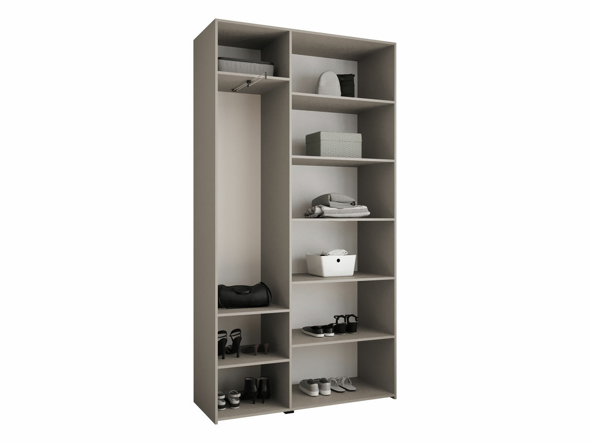 Gardróbszekrény Szafa COMO 1 130 (gł.40), Szín: Fehér, Fogantyú színe: Fekete, Szélesség: 130 cm, Mélység: 42 cm