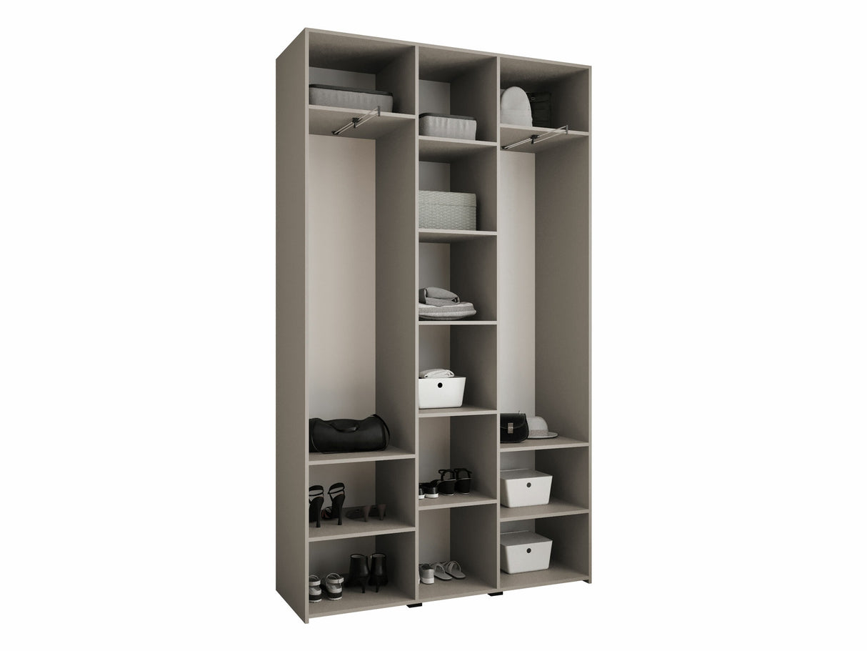 Gardróbszekrény Szafa COMO 1 140 (gł.40), Szín: Fehér, Fogantyú színe: Fekete, Szélesség: 140 cm, Mélység: 42 cm