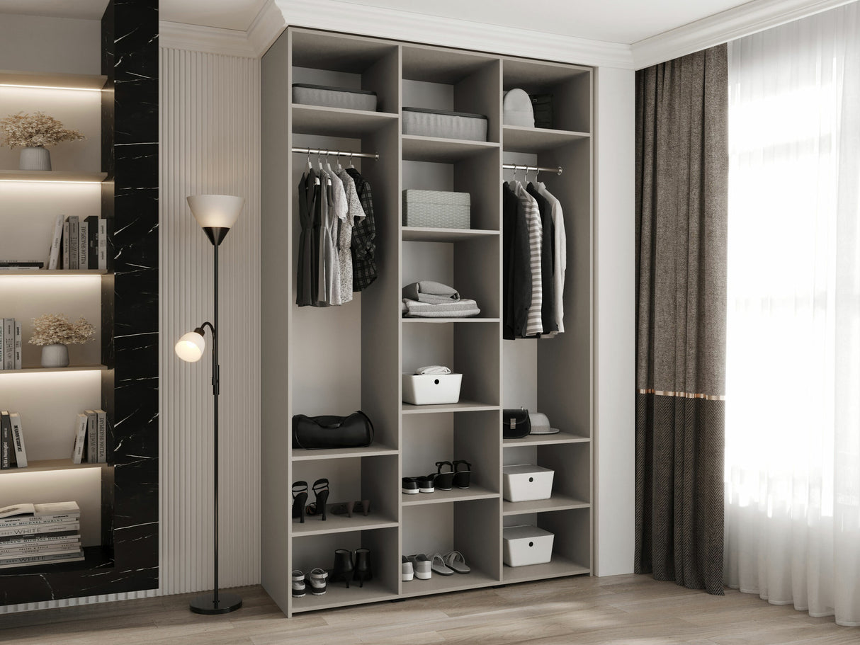 Gardróbszekrény Szafa COMO 1 150 (gł.50), Szín: Fehér, Fogantyú színe: Aranysárga, Szélesség: 150 cm, Mélység: 52 cm