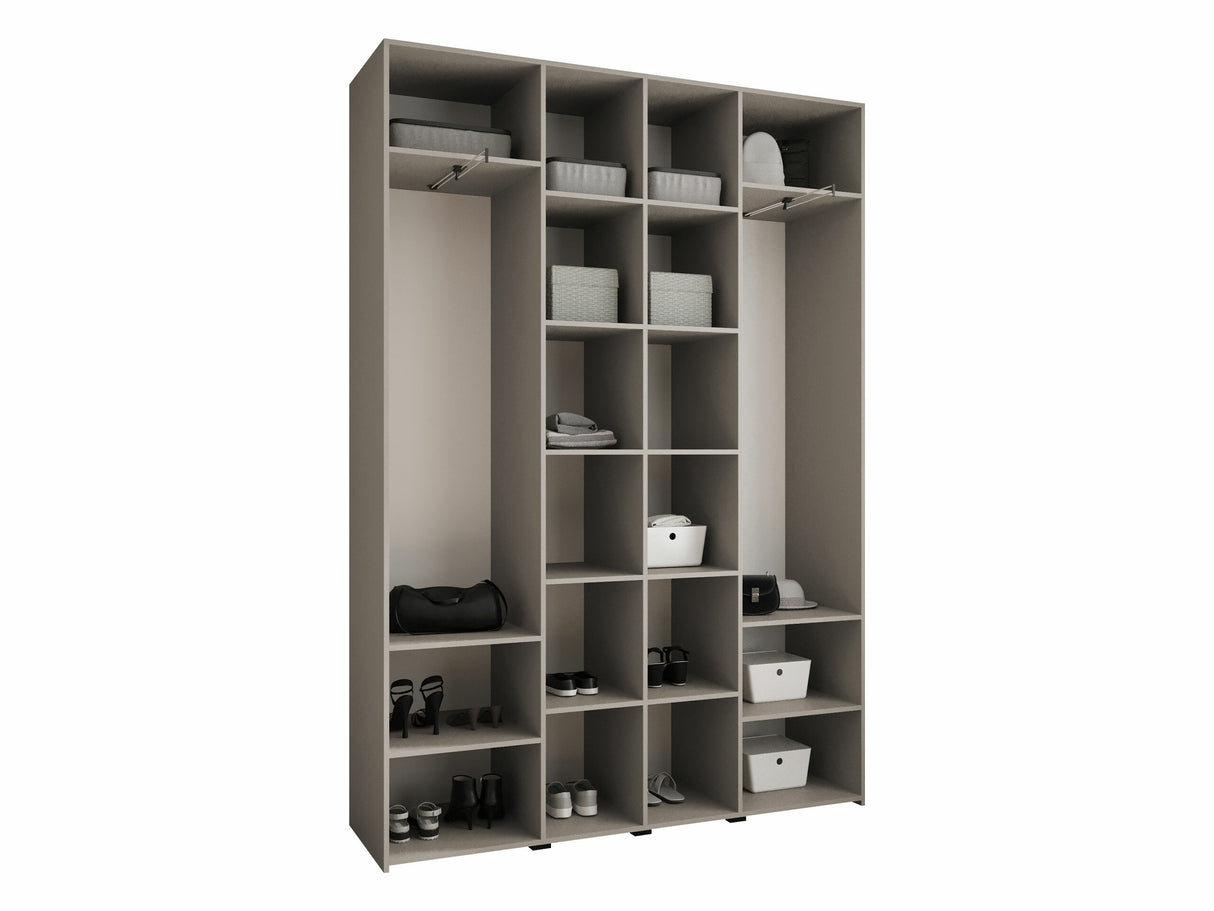 Gardróbszekrény Szafa COMO 1 170 (gł.40), Szín: Fehér, Fogantyú színe: Aranysárga, Szélesség: 170 cm, Mélység: 42 cm