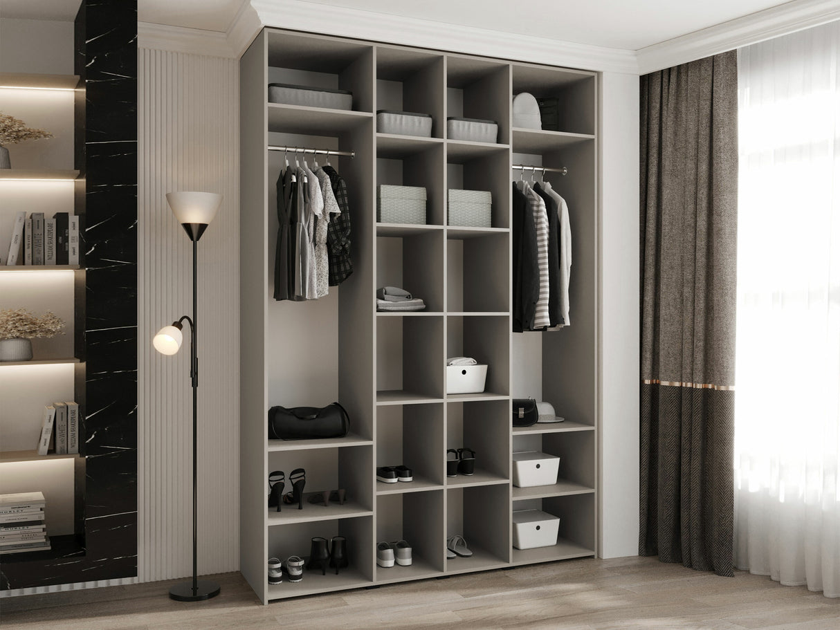 Gardróbszekrény Szafa COMO 1 170 (gł.50), Szín: Fehér, Fogantyú színe: Fekete, Szélesség: 170 cm, Mélység: 52 cm