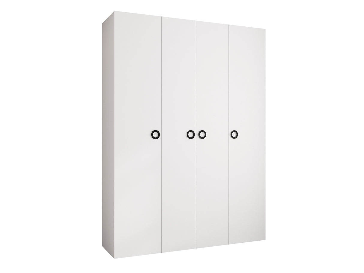 Gardróbszekrény Szafa COMO 1 180 (gł.40), Szín: Fehér, Fogantyú színe: Fekete, Szélesség: 180 cm, Mélység: 42 cm