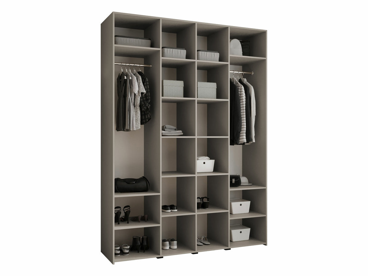 Gardróbszekrény Szafa COMO 1 180 (gł.50), Szín: Kasmír, Fogantyú színe: Aranysárga, Szélesség: 180 cm, Mélység: 52 cm