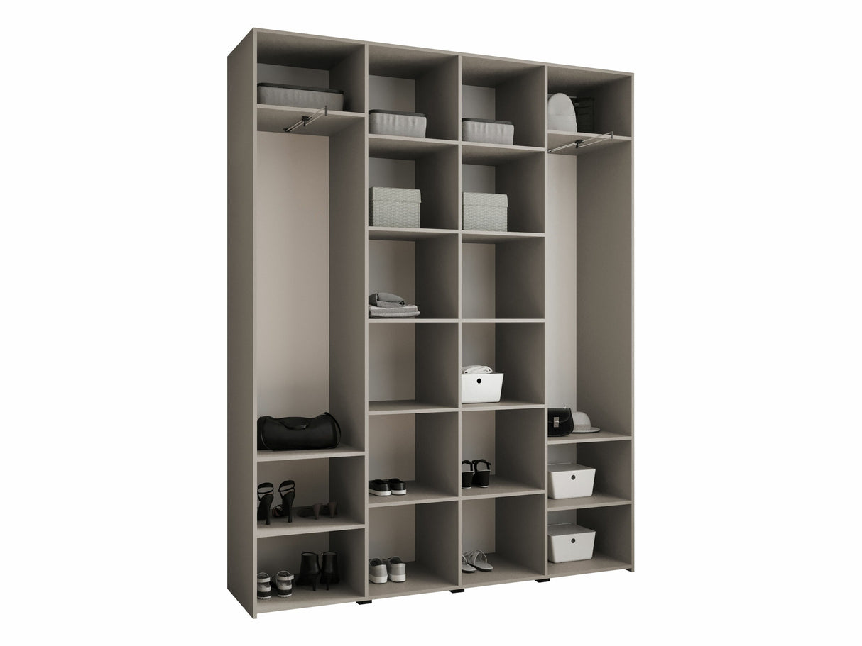 Gardróbszekrény Szafa COMO 1 190 (gł.40), Szín: Fehér, Fogantyú színe: Fekete, Szélesség: 190 cm, Mélység: 42 cm