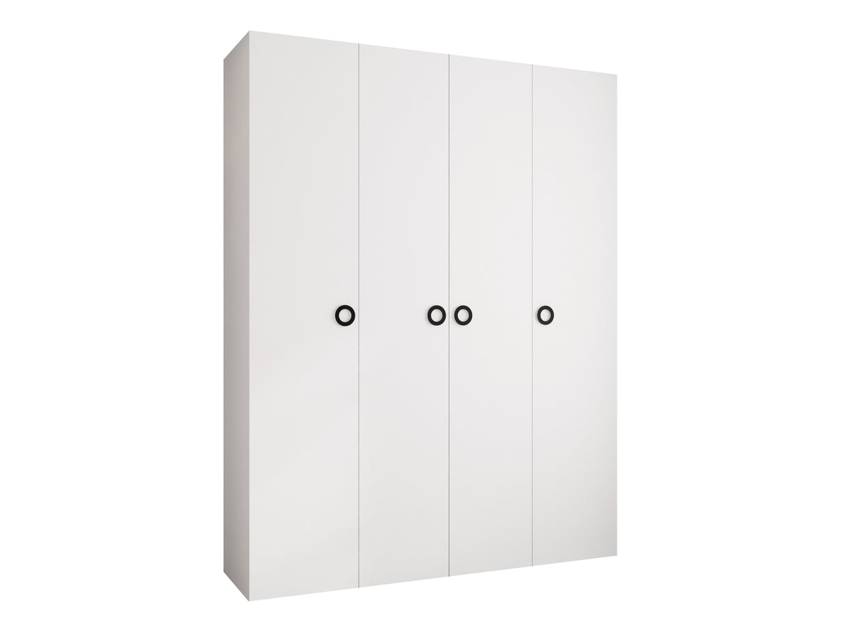 Gardróbszekrény Szafa COMO 1 190 (gł.50), Szín: Fehér, Fogantyú színe: Fekete, Szélesség: 190 cm, Mélység: 52 cm