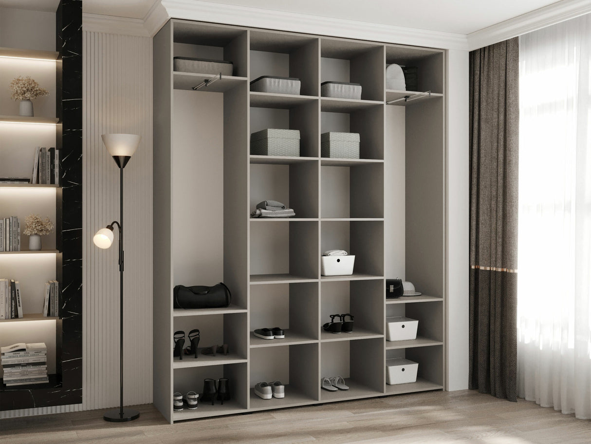 Gardróbszekrény Szafa COMO 1 200 (gł.40), Szín: Fehér, Fogantyú színe: Fekete, Szélesség: 200 cm, Mélység: 42 cm