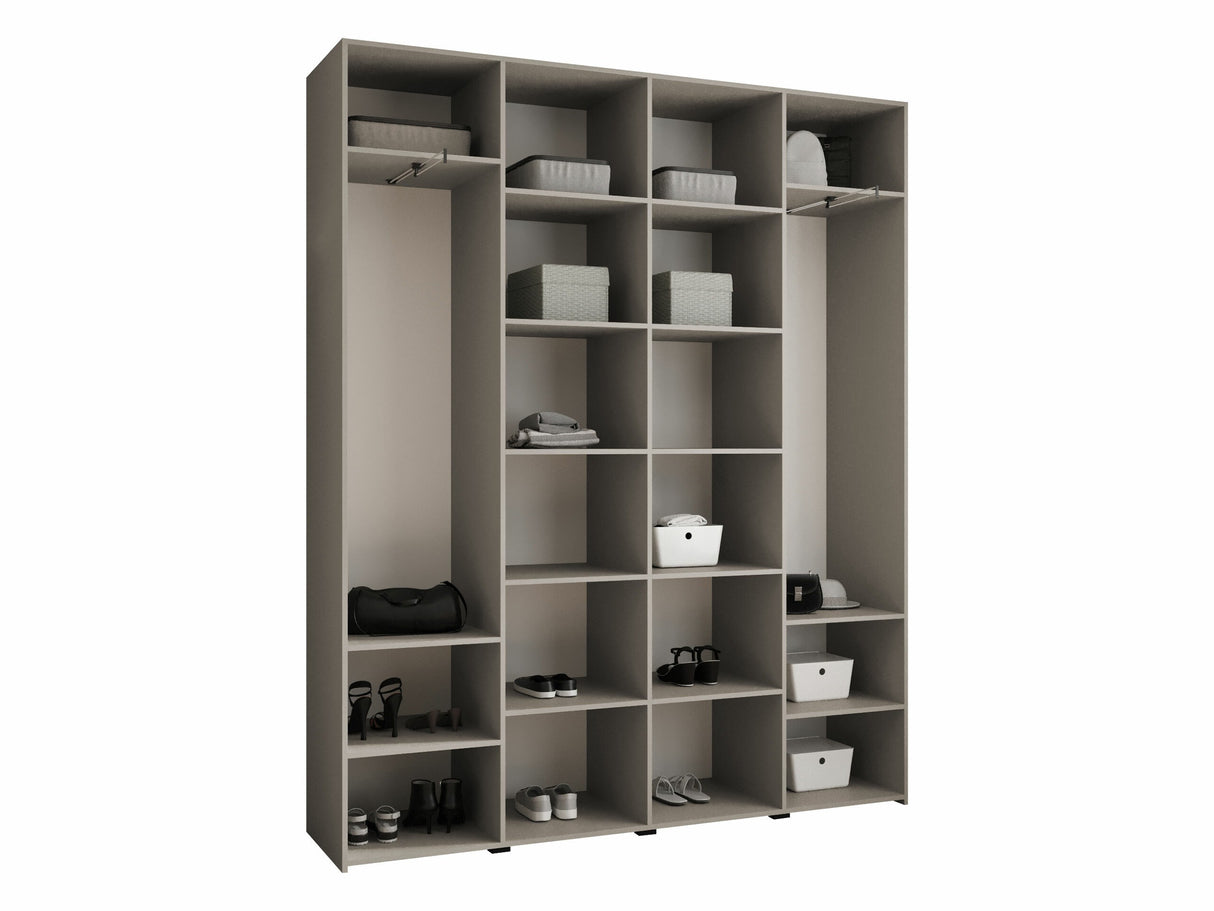 Gardróbszekrény Szafa COMO 1 200 (gł.40), Szín: Fehér, Fogantyú színe: Fekete, Szélesség: 200 cm, Mélység: 42 cm