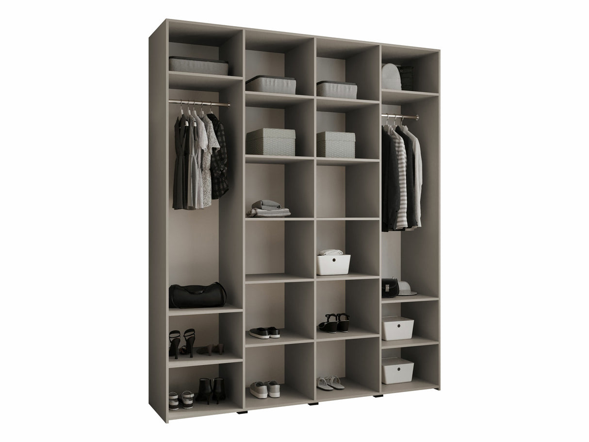 Gardróbszekrény Szafa COMO 1 200 (gł.50), Szín: Fehér, Fogantyú színe: Fekete, Szélesség: 200 cm, Mélység: 52 cm