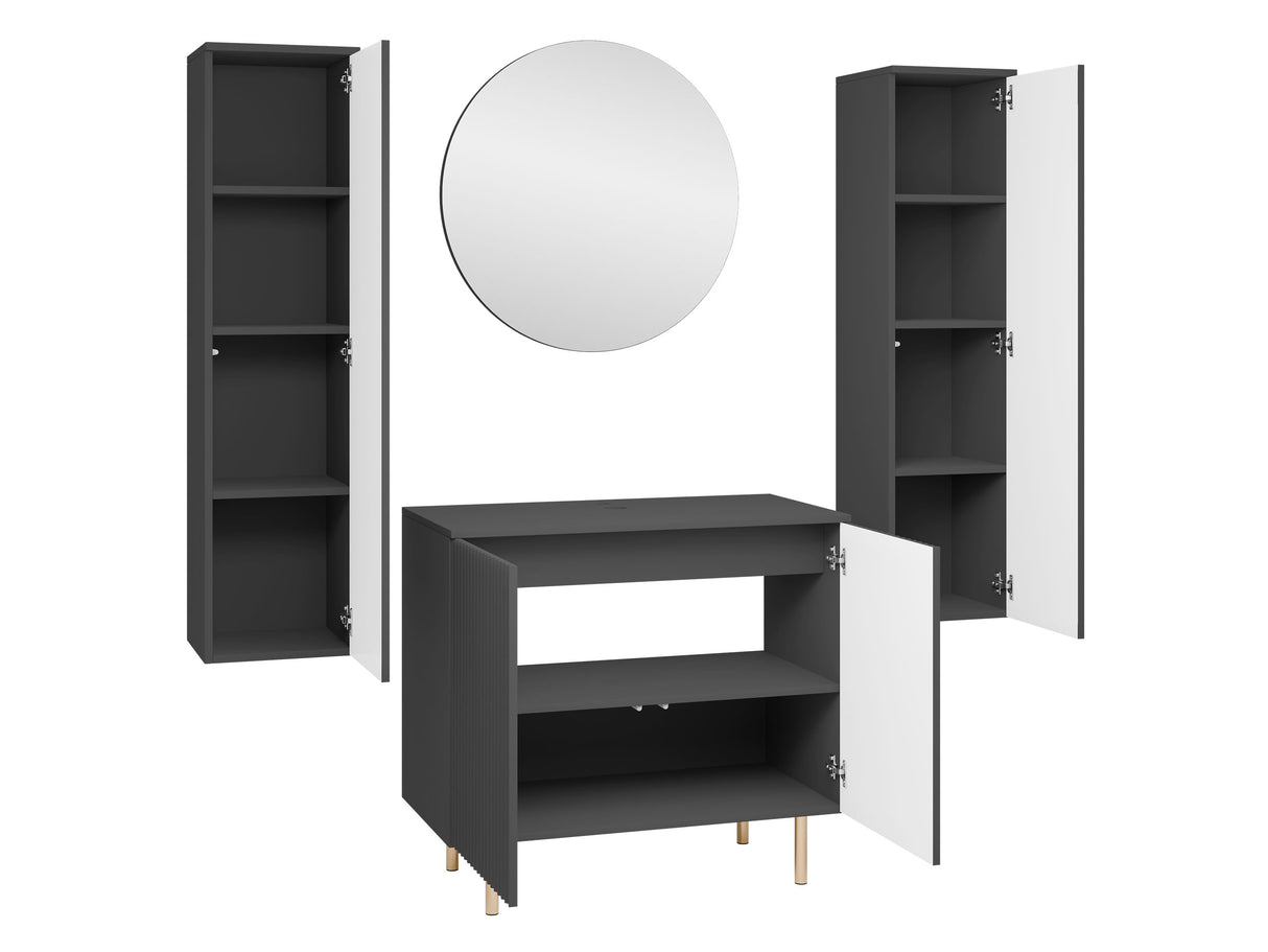 Fürdőszoba garnitúra NUBIA IV, Szín: Fekete, Mosdókagyló: Nem 4203923