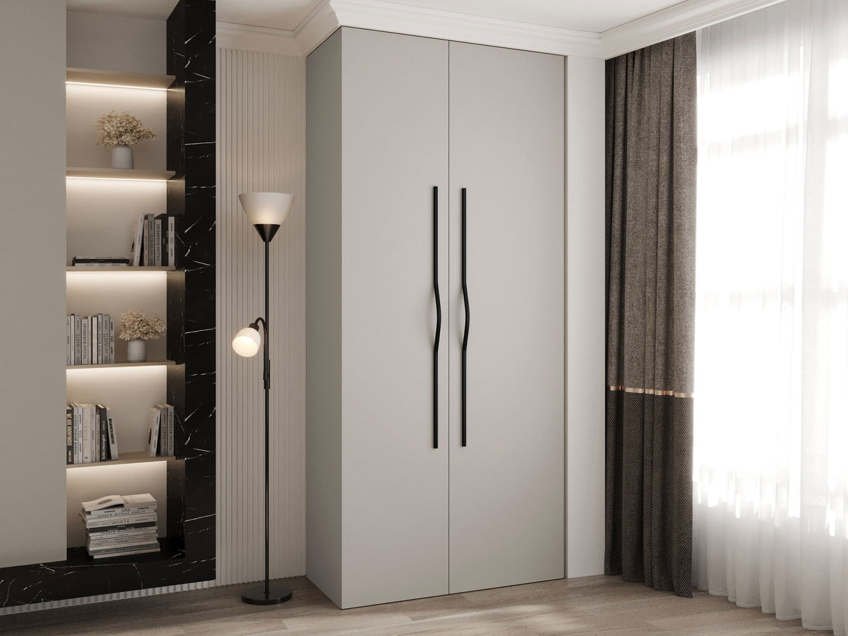 Gardróbszekrény Szafa COMO 2 110 (gł.50), Szín: Kasmír, Fogantyú színe: Fekete, Szélesség: 110 cm, Mélység: 52 cm