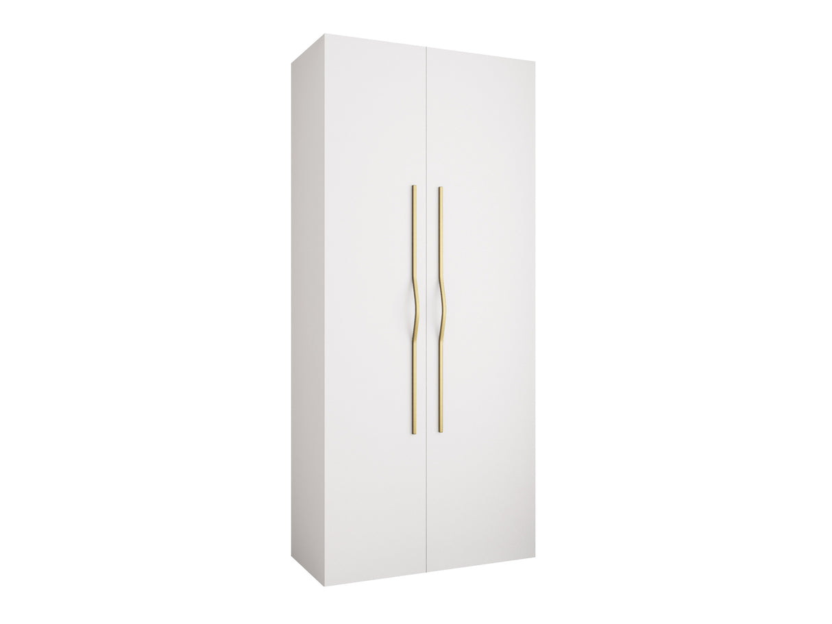 Gardróbszekrény Szafa COMO 2 110 (gł.50), Szín: Fehér, Fogantyú színe: Aranysárga, Szélesség: 110 cm, Mélység: 52 cm