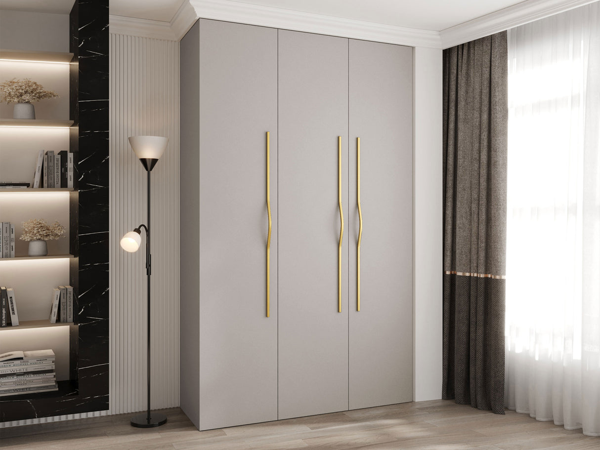 Gardróbszekrény Szafa COMO 2 120/130/140/150/160 (gł.40/50), Szín: Kasmír, Fogantyú színe: Aranysárga, Szélesség: 150 cm, Mélység: 42 cm