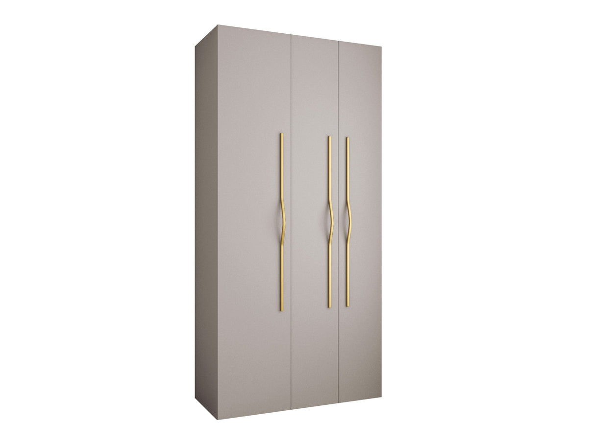 Gardróbszekrény Szafa COMO 2 120/130/140/150/160 (gł.40/50), Szín: Kasmír, Fogantyú színe: Aranysárga, Szélesség: 120 cm, Mélység: 42 cm