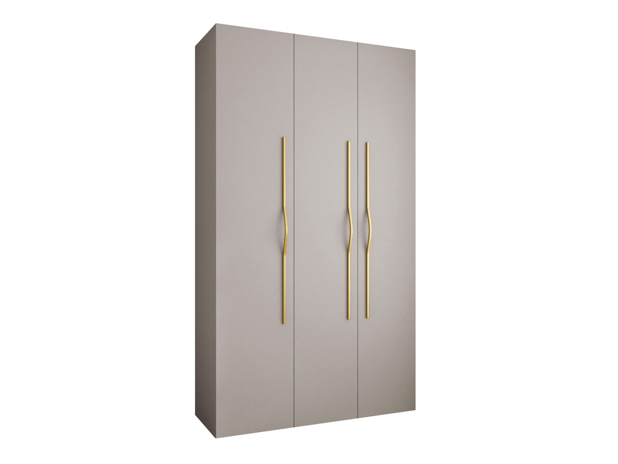 Gardróbszekrény Szafa COMO 2 120/130/140/150/160 (gł.40/50), Szín: Kasmír, Fogantyú színe: Aranysárga, Szélesség: 140 cm, Mélység: 42 cm
