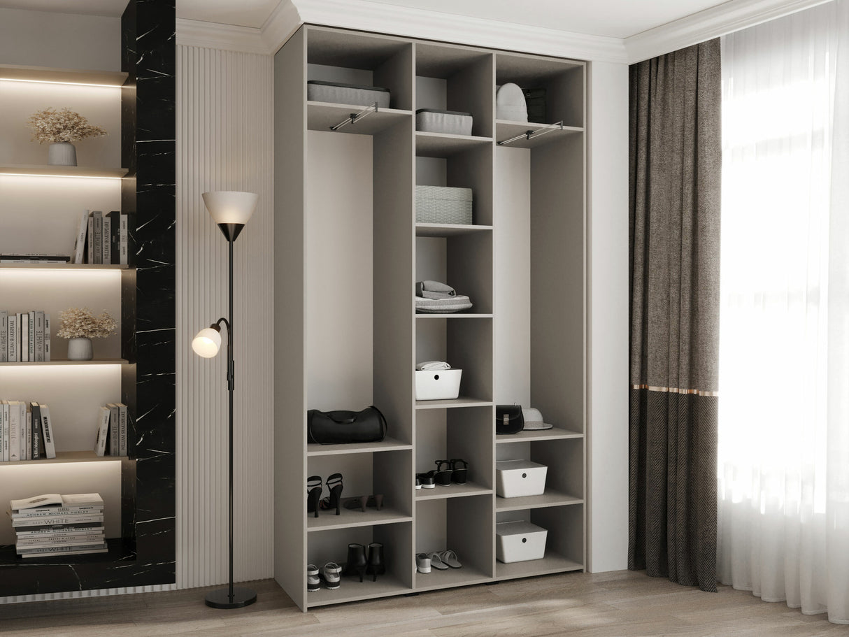 Gardróbszekrény Szafa COMO 2 120/130/140/150/160 (gł.40/50), Szín: Kasmír, Fogantyú színe: Aranysárga, Szélesség: 140 cm, Mélység: 42 cm