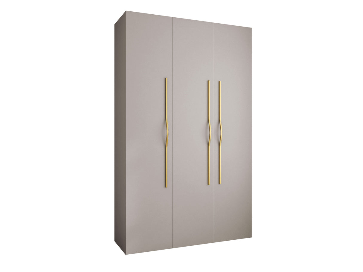 Gardróbszekrény Szafa COMO 2 120/130/140/150/160 (gł.40/50), Szín: Kasmír, Fogantyú színe: Aranysárga, Szélesség: 150 cm, Mélység: 52 cm