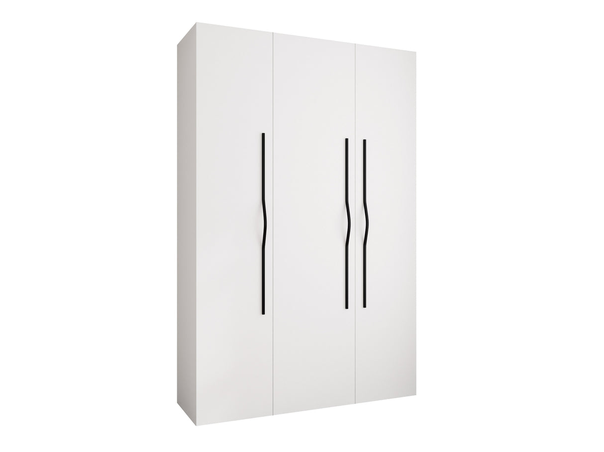 Gardróbszekrény Szafa COMO 2 120/130/140/150/160 (gł.40/50), Szín: Fehér, Fogantyú színe: Fekete, Szélesség: 160 cm, Mélység: 42 cm