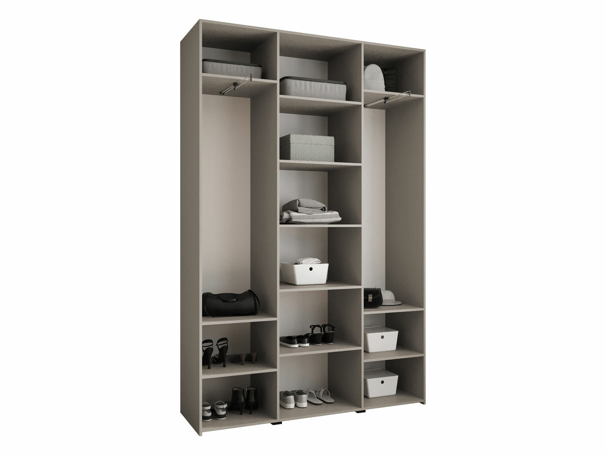 Gardróbszekrény Szafa COMO 2 120/130/140/150/160 (gł.40/50), Szín: Fehér, Fogantyú színe: Aranysárga, Szélesség: 160 cm, Mélység: 42 cm