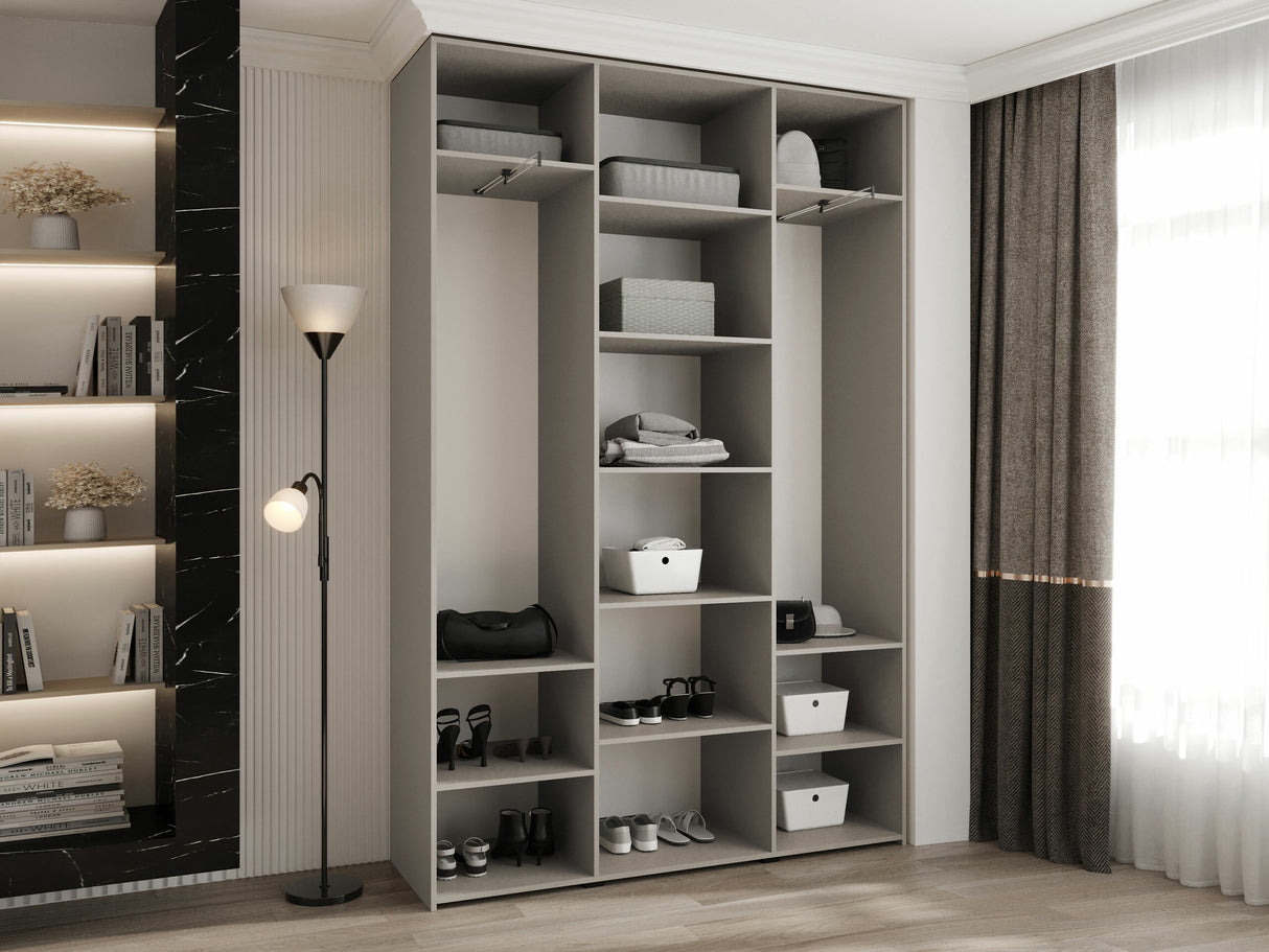 Gardróbszekrény Szafa COMO 2 120/130/140/150/160 (gł.40/50), Szín: Kasmír, Fogantyú színe: Fekete, Szélesség: 160 cm, Mélység: 42 cm