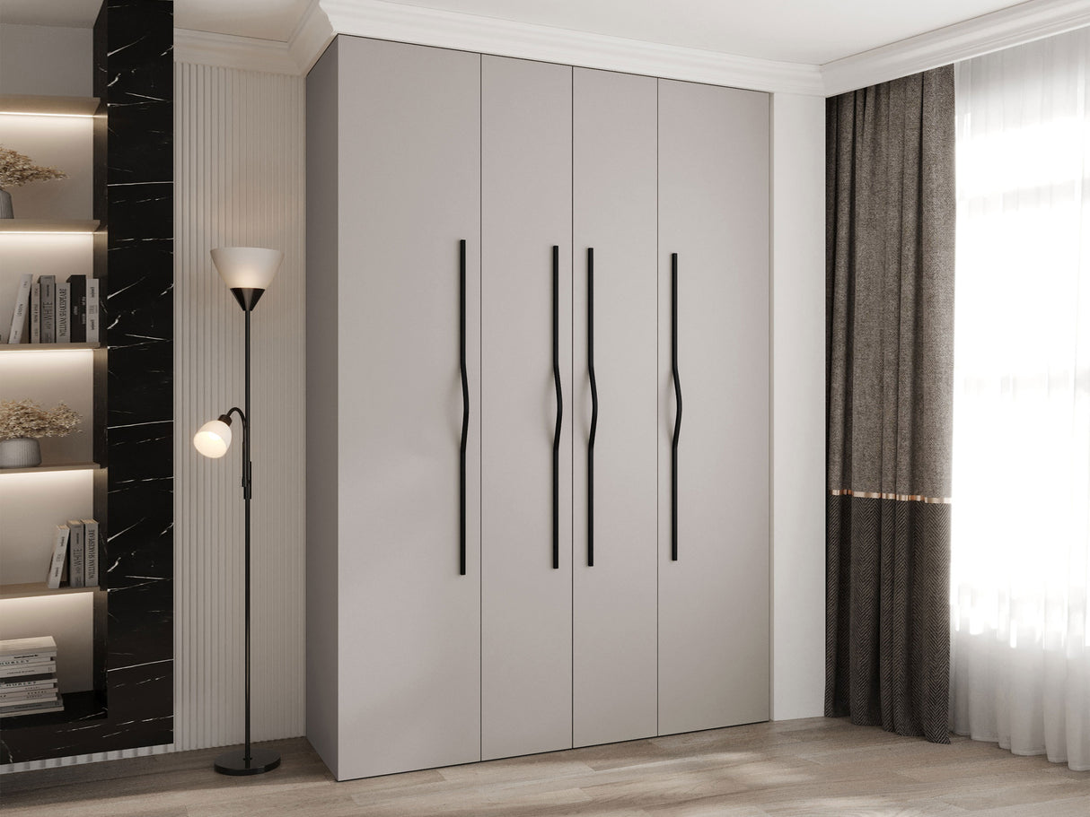 Gardróbszekrény Szafa COMO 2 170/180/190/200 (gł.40/50), Szín: Kasmír, Fogantyú színe: Fekete, Szélesség: 170 cm, Mélység: 42 cm