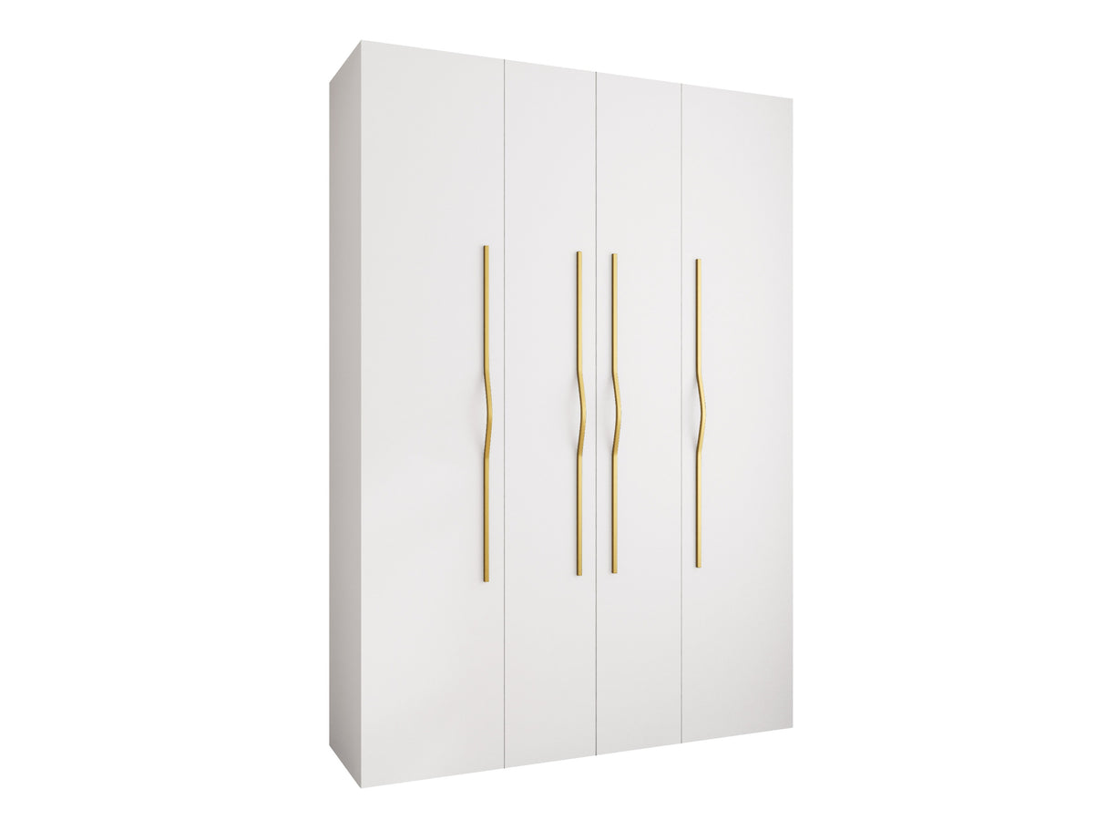 Gardróbszekrény Szafa COMO 2 170/180/190/200 (gł.40/50), Szín: Fehér, Fogantyú színe: Aranysárga, Szélesség: 170 cm, Mélység: 42 cm