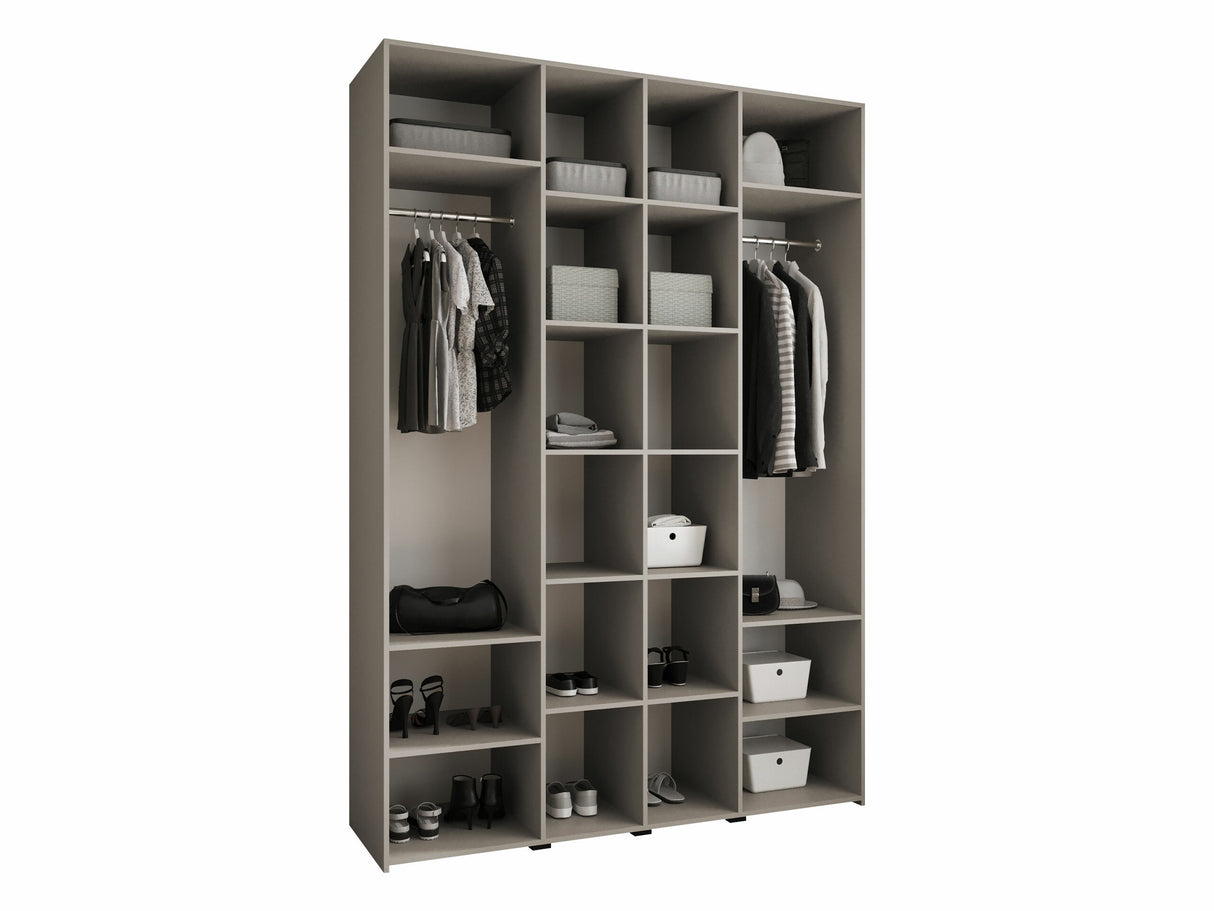 Gardróbszekrény Szafa COMO 2 170/180/190/200 (gł.40/50), Szín: Fehér, Fogantyú színe: Aranysárga, Szélesség: 170 cm, Mélység: 52 cm