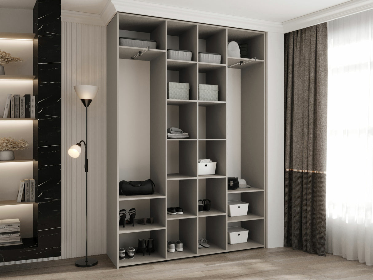 Gardróbszekrény Szafa COMO 2 170/180/190/200 (gł.40/50), Szín: Kasmír, Fogantyú színe: Fekete, Szélesség: 170 cm, Mélység: 42 cm