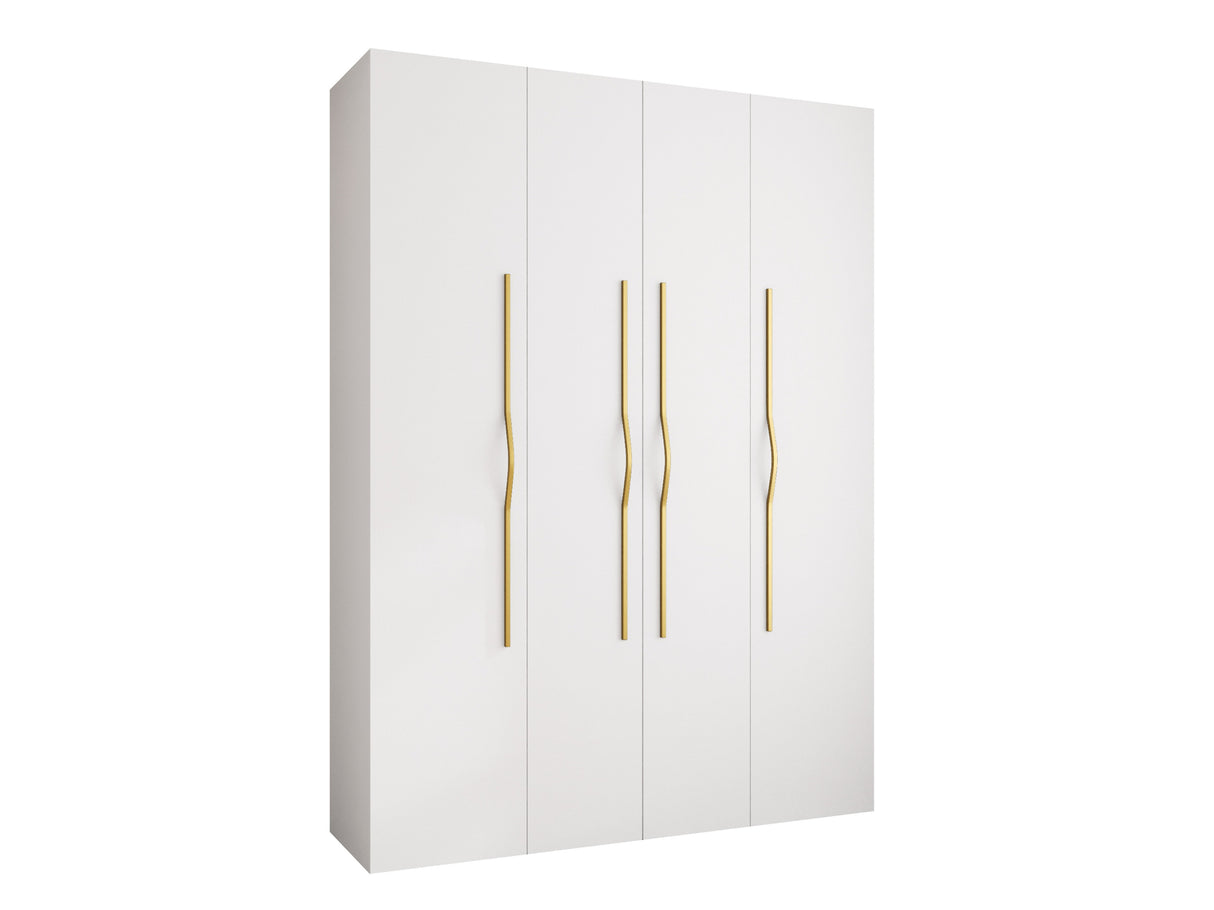 Gardróbszekrény Szafa COMO 2 170/180/190/200 (gł.40/50), Szín: Fehér, Fogantyú színe: Aranysárga, Szélesség: 180 cm, Mélység: 42 cm